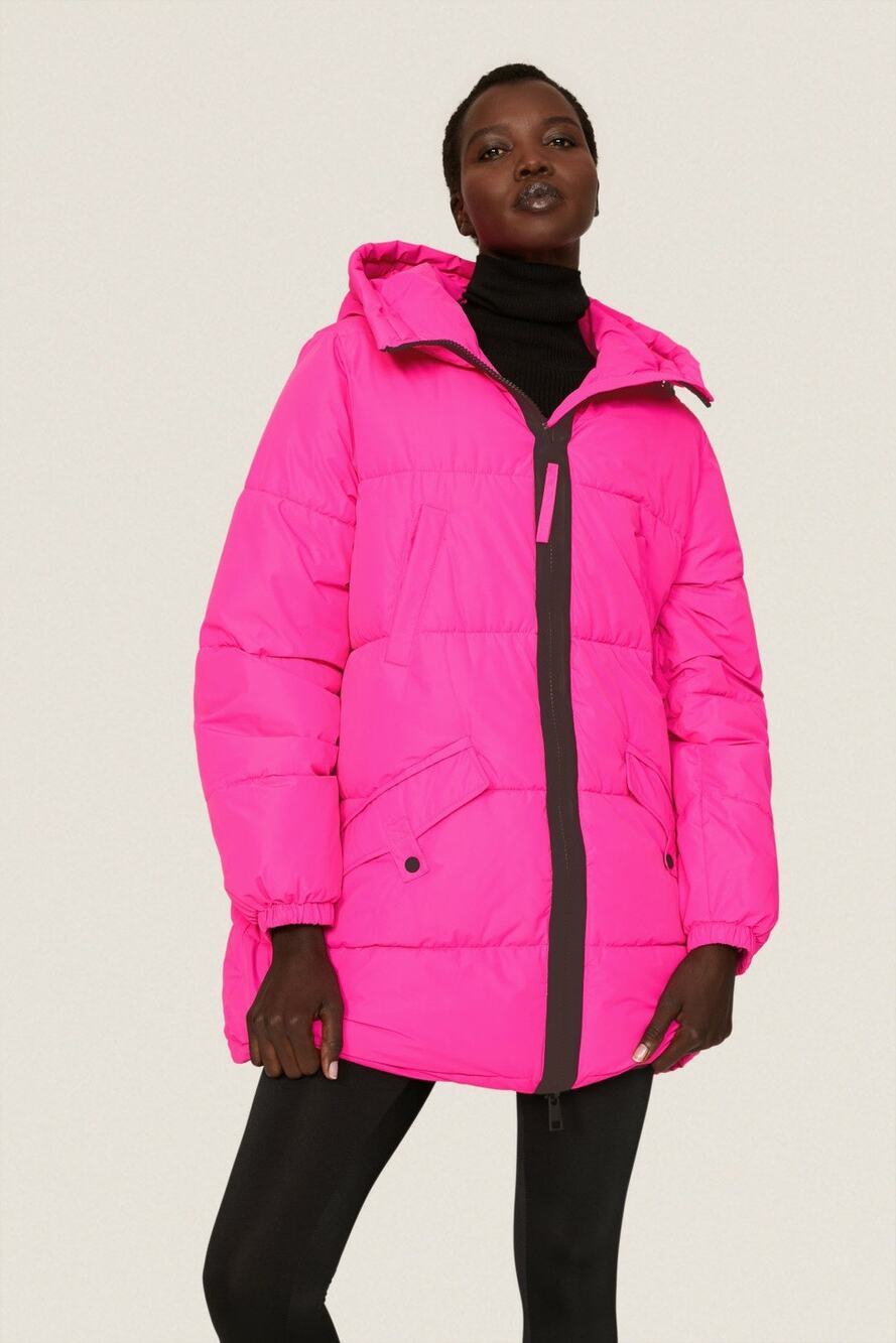 OOF Pink Puffer Coat - US Size 4, Italian Size 40